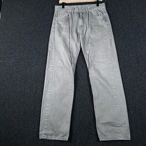 Levi's 505 Grey Straight Fit Jeans Mens W32 L32